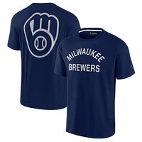 T-shirt unisexe Fanatics Navy Milwaukee Brewers Elements super doux à manches courtes