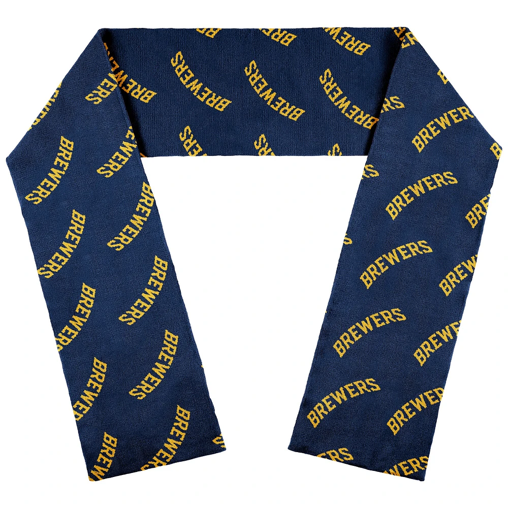 WEAR by Erin Andrews Milwaukee Brewers Team Wordmark Scarf