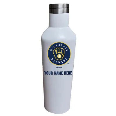 Milwaukee Brewers 17oz. Personalized Infinity Stainless Steel Water Bottle - White