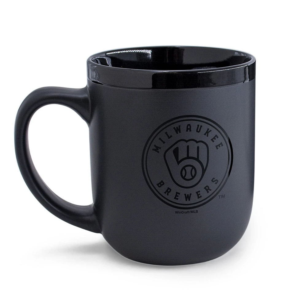 WinCraft Milwaukee Brewers 17oz. Black Tonal Mug