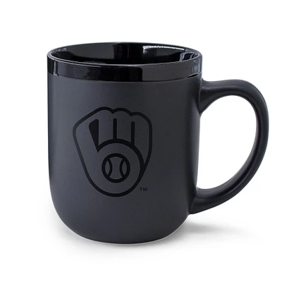 WinCraft Milwaukee Brewers 17oz. Black Tonal Mug