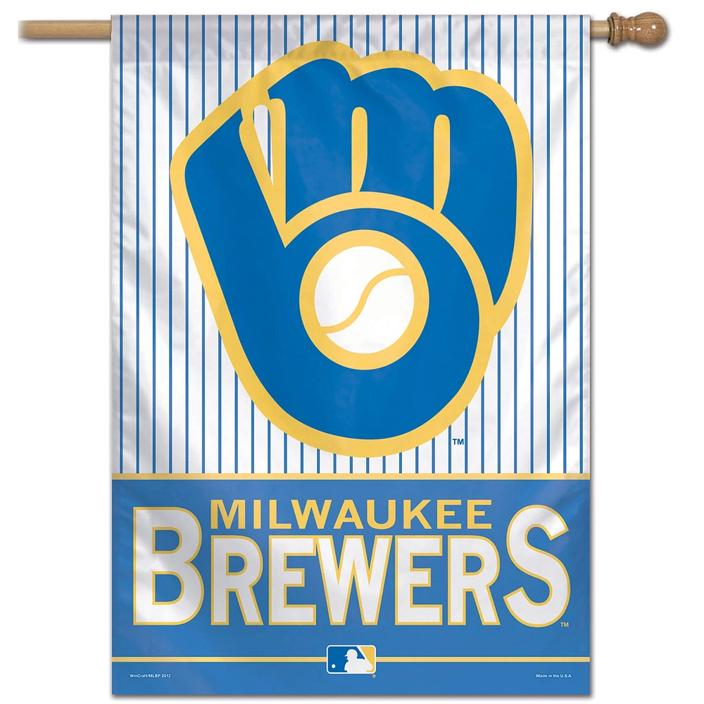 WinCraft Milwaukee Brewers 28 "x 40" Glove Logo Bannière verticale simple face