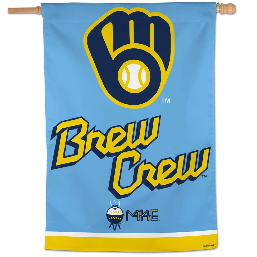 WinCraft Milwaukee Brewers 28'' x 40'' Bannière Verticale City Connect Simple Face