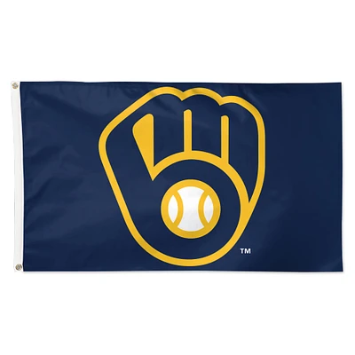 WinCraft Milwaukee Brewers Drapeau simple face avec logo principal 3 pi x 5 pi