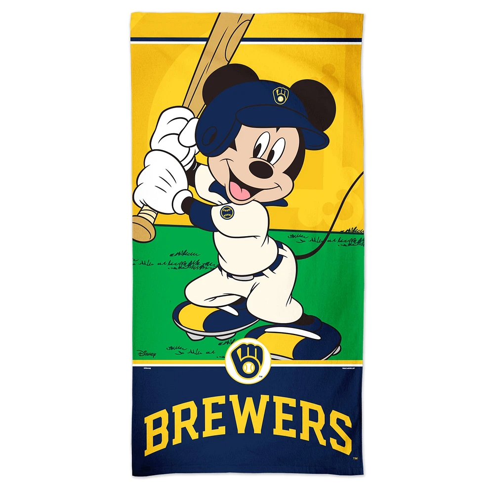 WinCraft Milwaukee Brewers 30'' x 60'' Team Disney Spectra Beach Towel