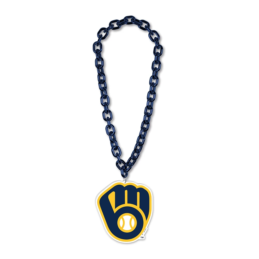 Collier avec logo à grande chaîne WinCraft Milwaukee Brewers