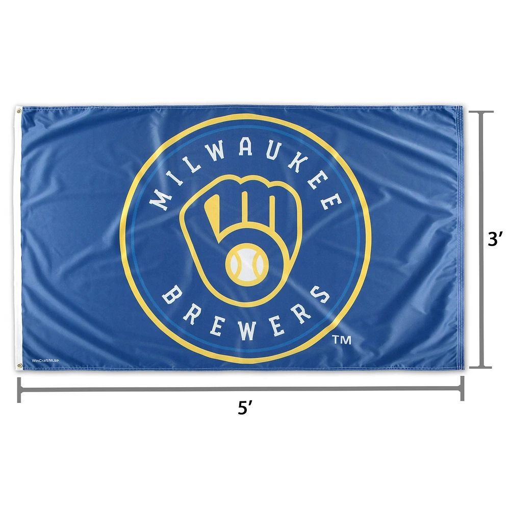 WinCraft Milwaukee Brewers Deluxe Stars & Stripes 3' x 5' Flag