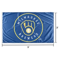 WinCraft Milwaukee Brewers Deluxe Stars & Stripes 3' x 5' Flag