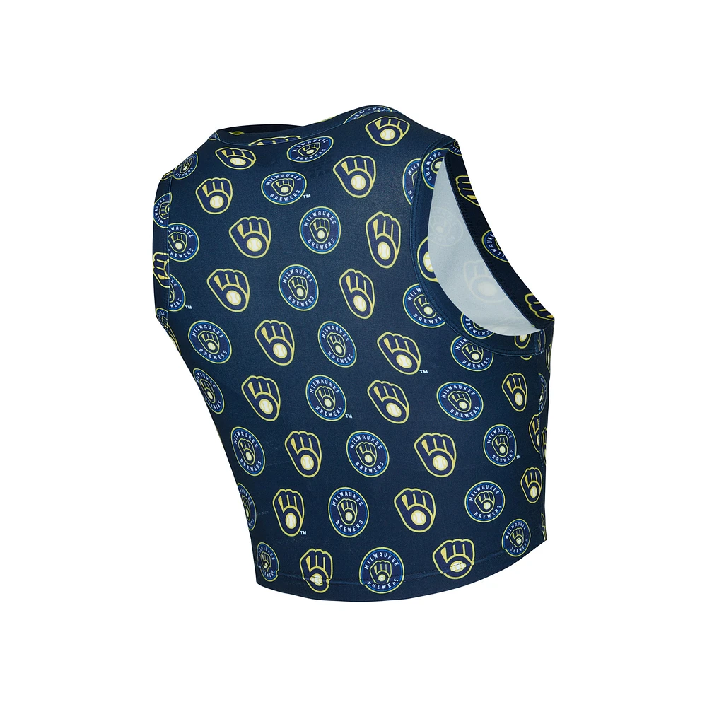 Women's Concepts Sport  Navy Milwaukee Brewers Knit Tank Top & Skort Set