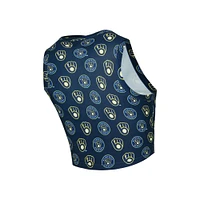 Women's Concepts Sport  Navy Milwaukee Brewers Knit Tank Top & Skort Set