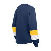 Women's New Era  Navy Milwaukee Brewers Game Day Color Pullover Sweatshirt