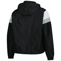 Veste à capuche anorak fermeture éclair quart de tour pour femme Profile Black Milwaukee Brewers
