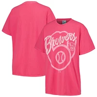 Women's '47 Pink Milwaukee Brewers Dopamine Tradition T-Shirt