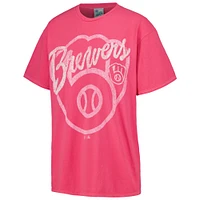 Women's '47 Pink Milwaukee Brewers Dopamine Tradition T-Shirt