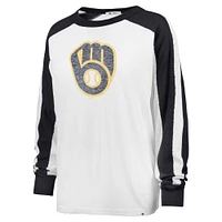 T-shirt blanc à manches longues Premier Caribou des Milwaukee Brewers '47 pour femmes