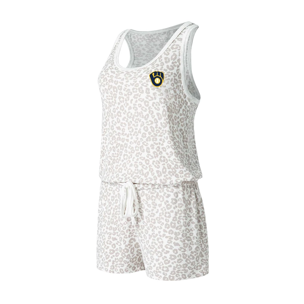 Women's Concepts Sport Cream Milwaukee Brewers Montana Hacci Knit Romper