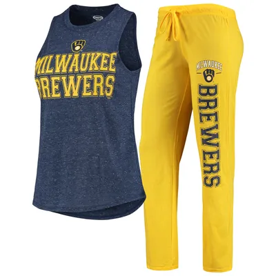 Concepts Sport Women's Navy Milwaukee Brewers Plus Size Cloud Tank