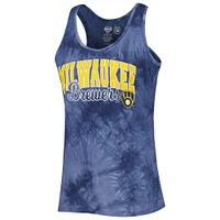 Women's Concepts Sport Navy Milwaukee Brewers Billboard Racerback Tank & Shorts Sleep Set