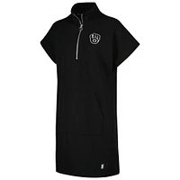 Women's DKNY Sport Black Milwaukee Brewers Emily Quarter-Zip Sneaker Dress