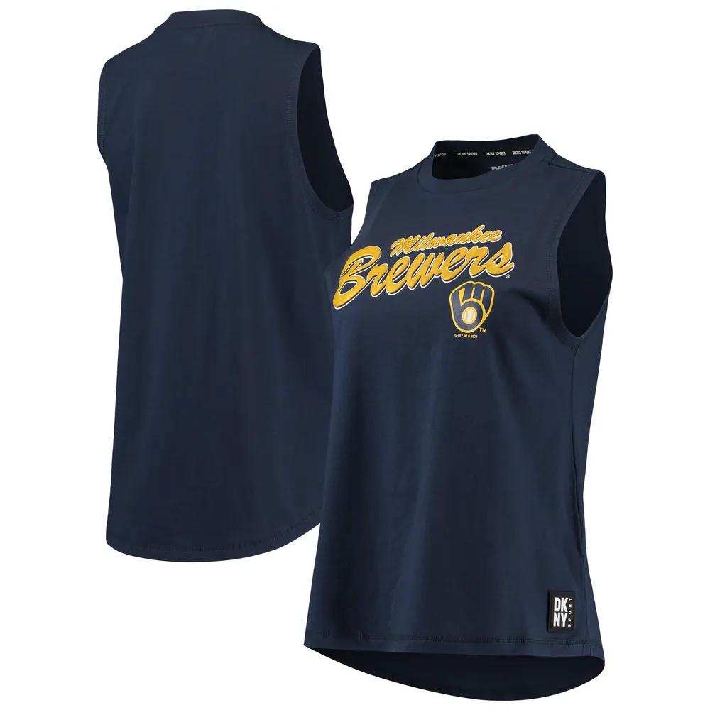 Lids Milwaukee Brewers DKNY Sport Women's Marcie Tank Top - Navy