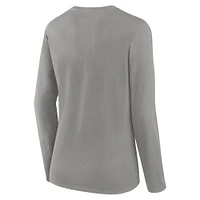 Women's Fanatics  Gray Milwaukee Brewers Team Long Sleeve T-Shirt