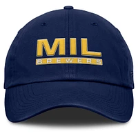 Women's Fanatics Navy Milwaukee Brewers Fly Out Adjustable Hat