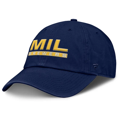 Women's Fanatics Navy Milwaukee Brewers Fly Out Adjustable Hat