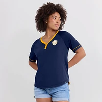 Women's Fanatics Navy Milwaukee Brewers League Diva Star Raglan V-Neck T-Shirt