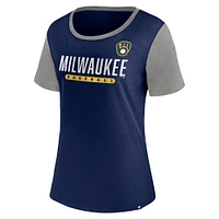 T-shirt Fanatics bleu marine Milwaukee Brewers Mound pour femmes