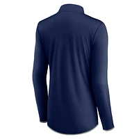 Women's Fanatics Navy Milwaukee Brewers Worth The Drive Quarter-Zip Jacket