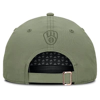Casquette Fanatics Olive avec logo Milwaukee Brewers pour femme