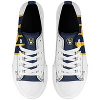 Women's FOCO Milwaukee Brewers Platform Canvas Shoes