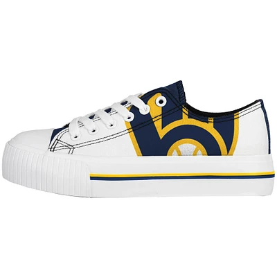 Chaussures en toile à plateforme FOCO Milwaukee Brewers pour femmes