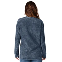 Women's G-III 4Her by Carl Banks Navy Milwaukee Brewers Comfy Cord Pullover Sweatshirt