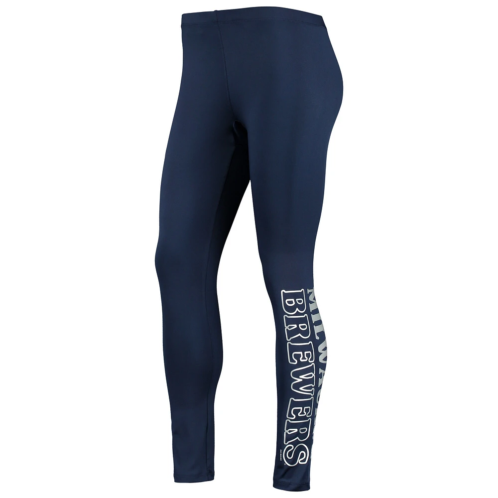 Women's G-III 4Her by Carl Banks Navy Milwaukee Brewers Stadium Lightweight Leggings