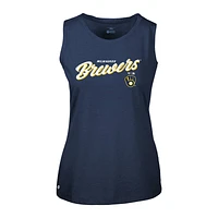 Women's Levelwear Navy Milwaukee Brewers Accolade Macy Prospect Tank Top