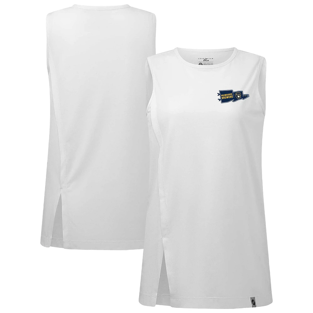 Débardeur blanc Influx Rafters pour femme de Levelwear Milwaukee Brewers