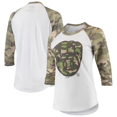 Women's Majestic Threads White/Camo Washington Nationals