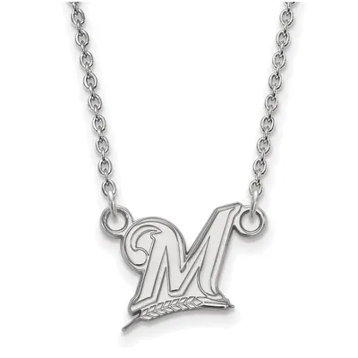 Milwaukee Brewers Women's Small Logo Sterling Silver Pendant Necklace