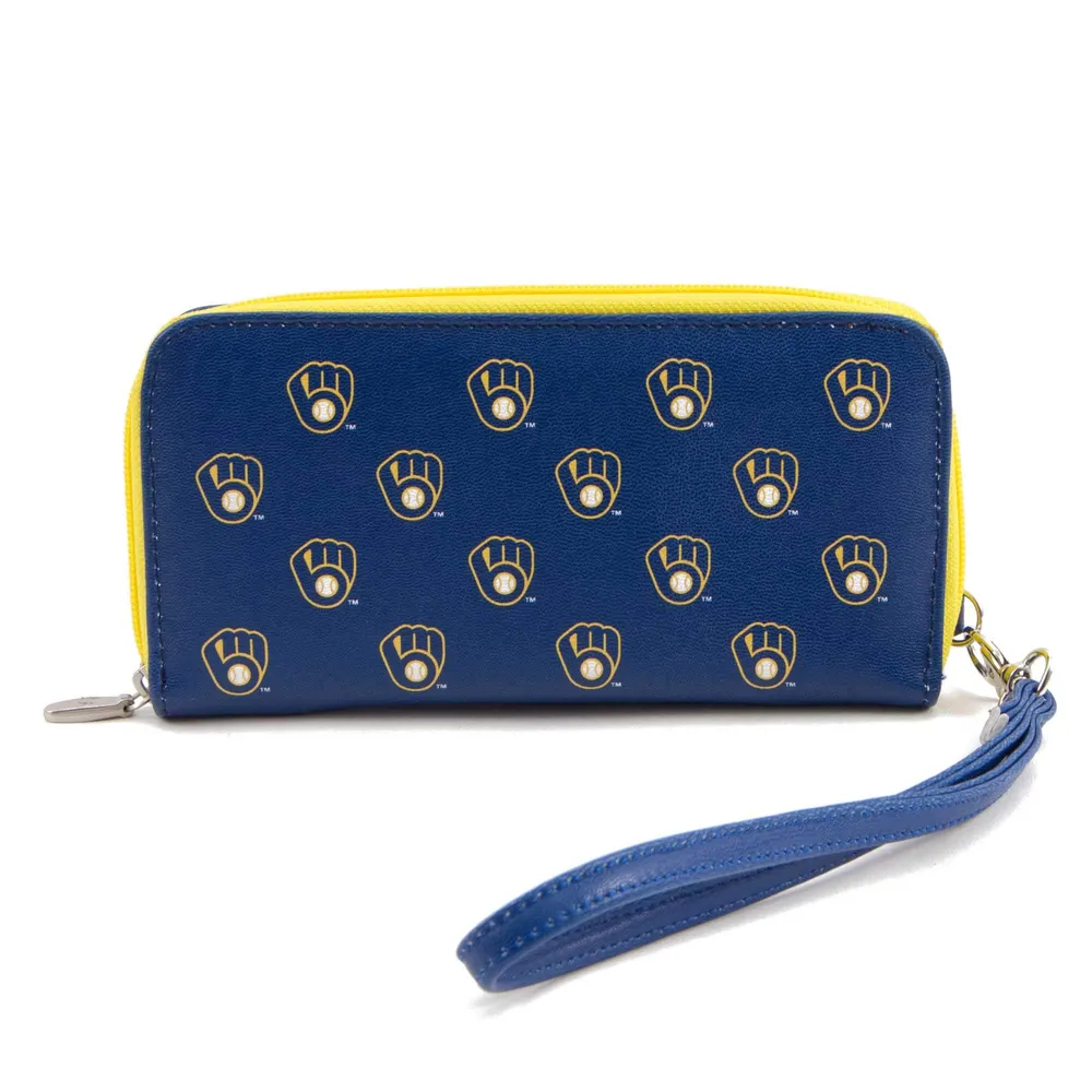 Portefeuille à poignet zippé Milwaukee Brewers pour femme