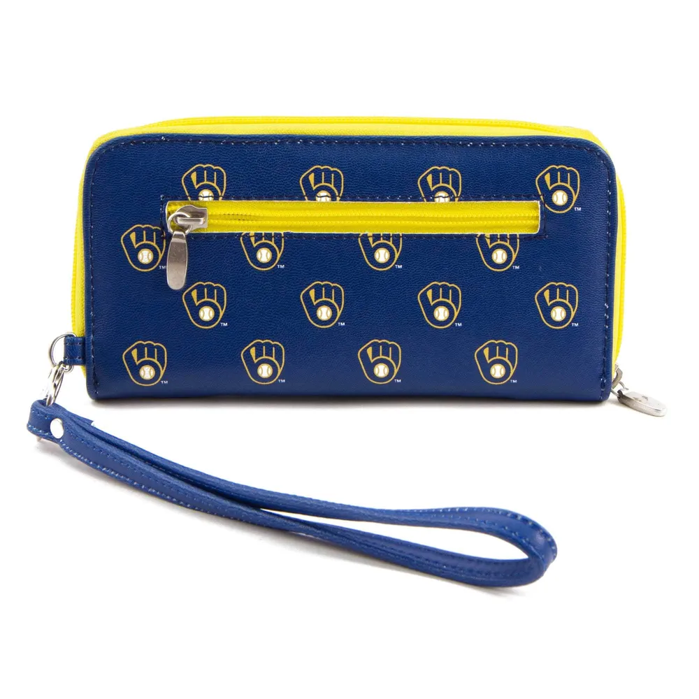 Portefeuille à poignet zippé Milwaukee Brewers pour femme