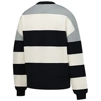 Sweat-shirt en molleton imprimé Mitchell & Ness gris/noir pour femme, collection Cooperstown, Milwaukee Brewers