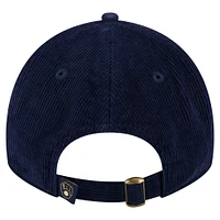 Women's New Era Navy Milwaukee Brewers Corduroy 9TWENTY Adjustable Hat