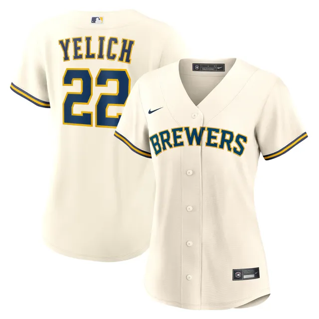 Men's Nike Christian Yelich Navy Milwaukee Brewers Alternate Replica Player - Jersey Size: Extra Large