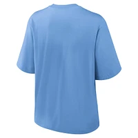 Women's Nike Light Blue Milwaukee Brewers City Connect Logo Boxy T-Shirt