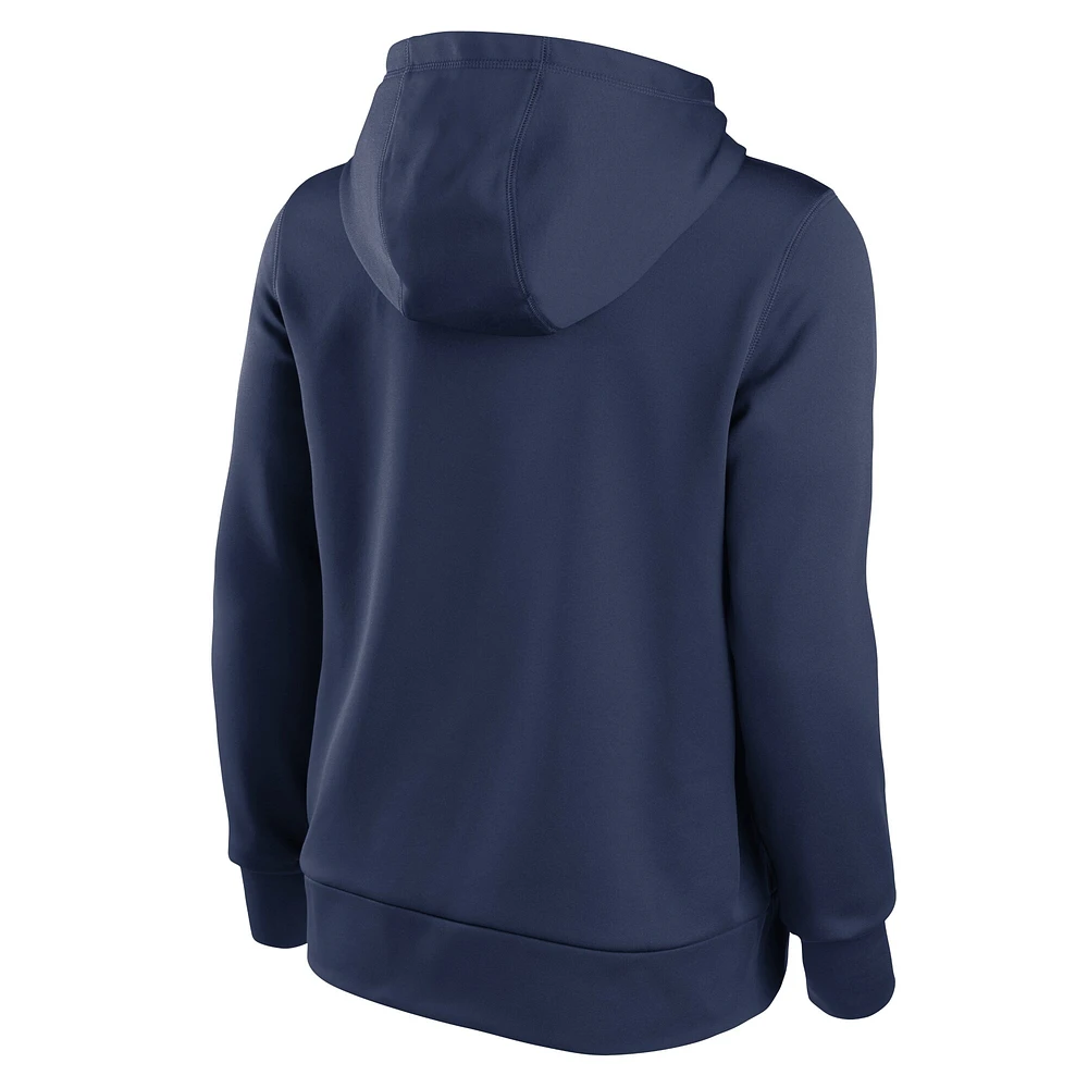 Women's Nike Navy Milwaukee Brewers Alternate Logo Performance Pullover Hoodie