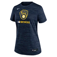 Women's Nike  Navy Milwaukee Brewers Authentic Collection Velocity Performance T-Shirt