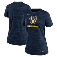 Women's Nike  Navy Milwaukee Brewers Authentic Collection Velocity Performance T-Shirt