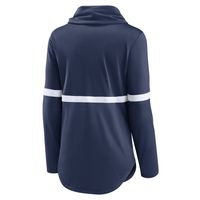 Women's Nike Navy Milwaukee Brewers Club Lettering Fashion Pullover Performance Sweatshirt