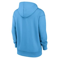 Women's Nike Powder Blue Milwaukee Brewers Authentic Collection City Connect Performance Pullover Hoodie